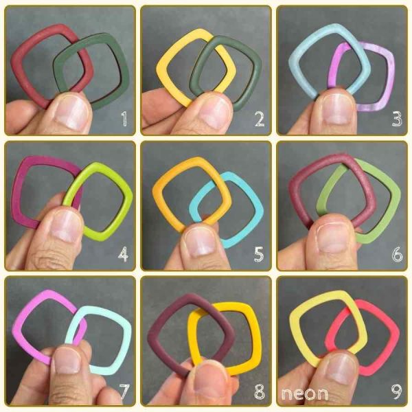 Piezas intercambiables para pendientes de colores